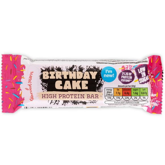 Birthday Cake High Protein Bar 60g Harvest Morn